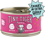 Tiny Tiger Chunks In Extra Gravy Beef Recipe Grain-free